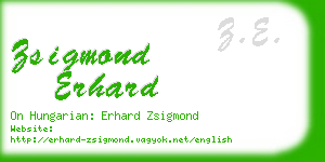 zsigmond erhard business card